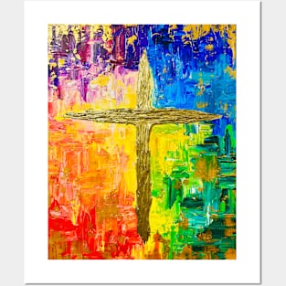 Old Rugged Cross Abstract Art Posters and Art